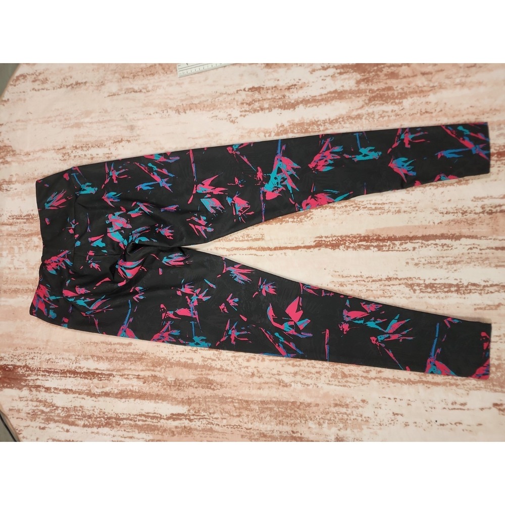 Adidas All Over Print Tech Leggings Womens Abstract Floral - Size M - Picture 4 of 6